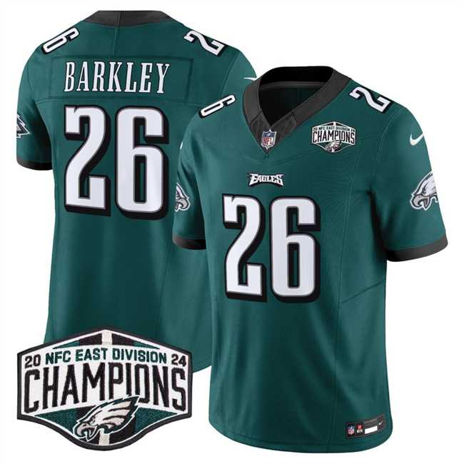 Men's Philadelphia Eagles #26 Saquon Barkley Green 2024 NFC East Champions F.U.S.E. Vapor Untouchable Limited Stitched Jersey,We sell and wholesale Men's Philadelphia Eagles #26 Saquon Barkley Green 2024 NFC East Champions F.U.S.E. Vapor Untouchable Limited Stitched Jersey on line form chian!